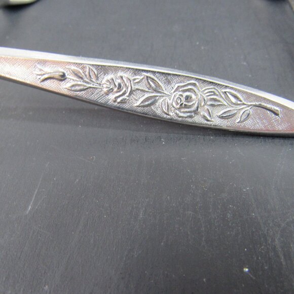 Eldan Stainless Steel ELD18 Pattern Textured Roses Cocktail Seafood Forks 4 - Picture 6 of 10